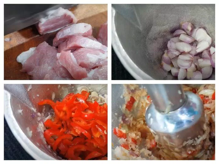 Sơ chế nguyên liệu nấu bún thịt nướng