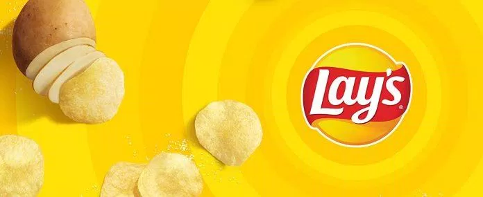 Thương hiệu Lays sử dụng nền vàng cho logo và quảng cáo để thu hút sự chú ý của khách hàng tiềm năng (Ảnh: Internet) Thương hiệu Lays sử dụng nền vàng cho logo và quảng cáo để thu hút sự chú ý của khách hàng tiềm năng (Ảnh: Internet)