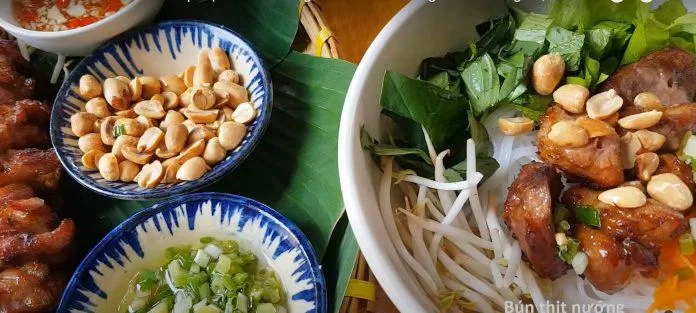 Thành phẩm bún thịt nướng