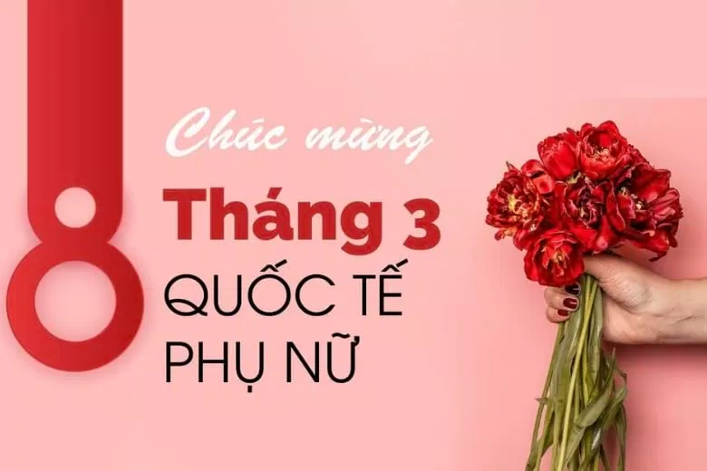 Thiệp 8/3 đơn giản, thanh lịch. (Ảnh: Internet)