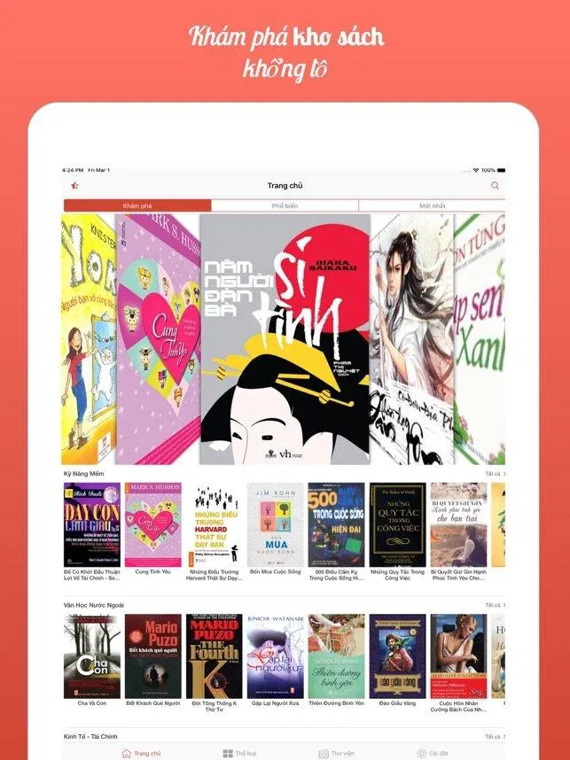 Ứng dụng đọc sách miễn phí Ebook Reader - Sách Hay Online (Ảnh: Internet)