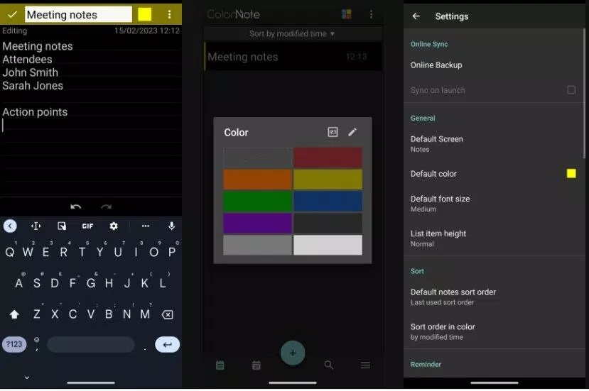 Ứng dụng ghi chú ColorNote (Ảnh: Internet) Ứng dụng ghi chú ColorNote (Ảnh: Internet)