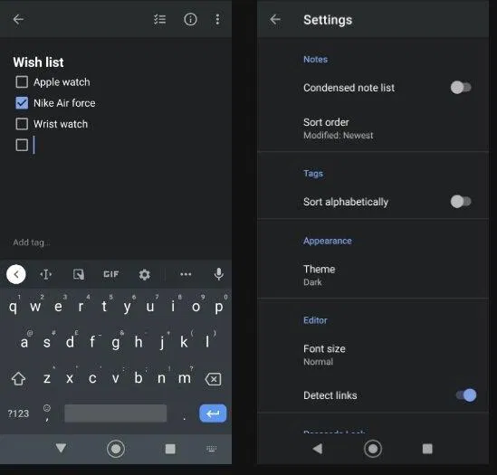 Ứng dụng ghi chú Simplenote (Ảnh: Internet) Ứng dụng ghi chú Simplenote (Ảnh: Internet)