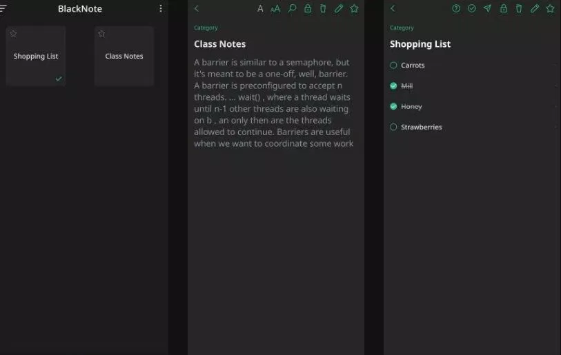 Ứng dụng ghi chú BlackNote (Ảnh: Internet) Ứng dụng ghi chú BlackNote (Ảnh: Internet)