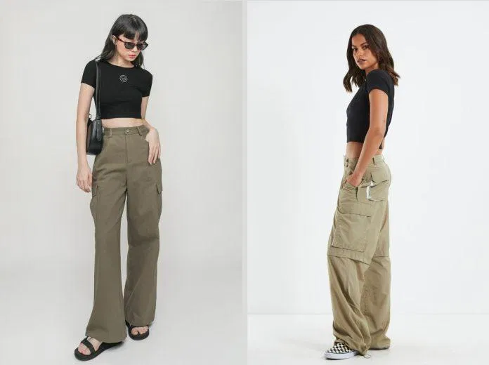 Cá tính hơn với baby tee và quần ống rộng (Nguồn: Internet)