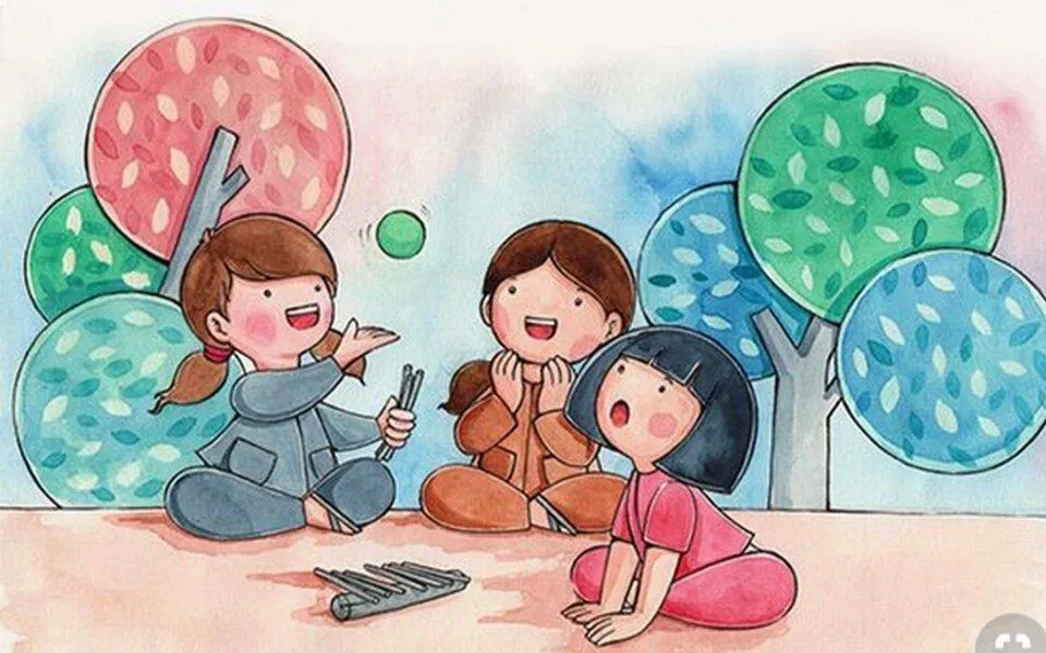 Bài thuyết trình trò chơi dân gian: Chơi chuyền (Ảnh: Internet)