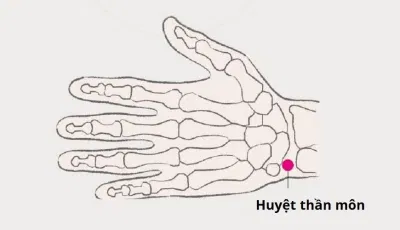 Bấm huyệt chữa mất ngủ: Huyệt Thần môn
