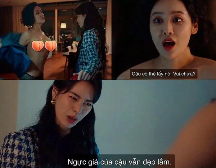 Cảnh bồn tắm và cởi áo của Hye Jung là sử dụng thế thân và CG. (Ảnh: Internet)