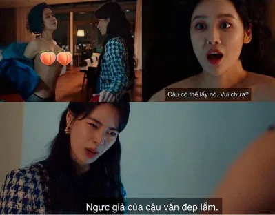 Cảnh bồn tắm và cởi áo của Hye Jung là sử dụng thế thân và CG. (Ảnh: Internet)