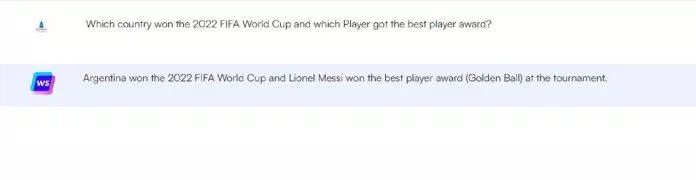 Hỏi Chatsonic về đội vô địch FIFA World Cup 2022 (Ảnh: Internet) Hỏi Chatsonic về đội vô địch FIFA World Cup 2022 (Ảnh: Internet)