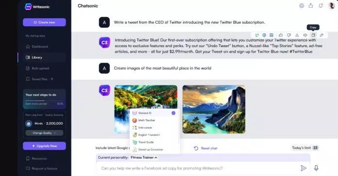 Chatbot AI Chatsonic có thể thay thế ChatGPT (Ảnh: Internet) Chatbot AI Chatsonic có thể thay thế ChatGPT (Ảnh: Internet)