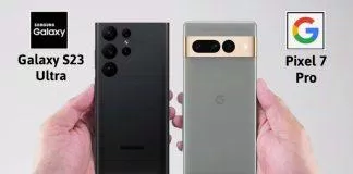Điện thoại Galaxy S23 Ultra và Pixel 7 Pro (Ảnh: Internet)