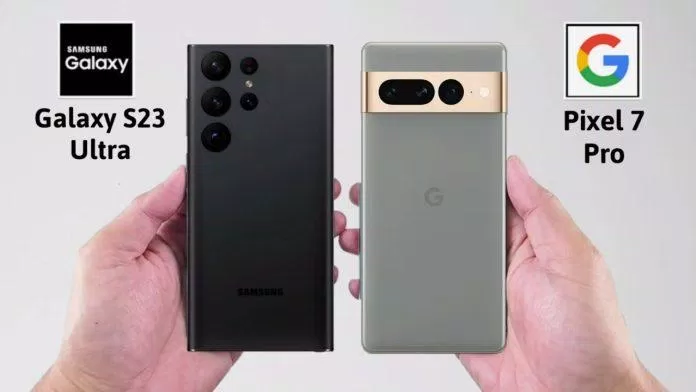 Điện thoại Galaxy S23 Ultra và Pixel 7 Pro (Ảnh: Internet) Điện thoại Galaxy S23 Ultra và Pixel 7 Pro (Ảnh: Internet)