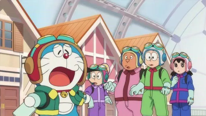 Bối cảnh chính của Doraemon Movie 2023 diễn ra trên vùng đất thần tiên Paradapia. (Ảnh: Internet)