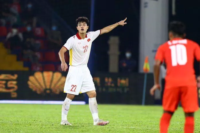 Lương Duy Cương mang băng đội trưởng U23 Việt Nam (Ảnh: Internet)
