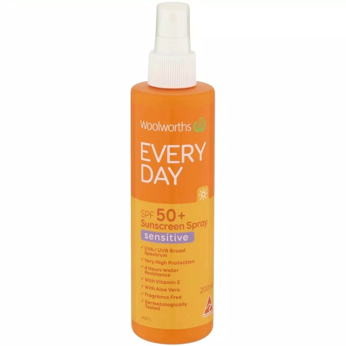 Woolworths Everyday Sunscreen Sensitive Spray Spf50+