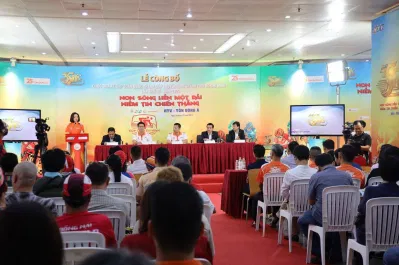 Ngày 20/3, Đài Truyền hình TPHCM (HTV) tổ chức họp báo công bố thông tin về giải đua xe đạp toàn quốc tranh Cúp Truyền hình TPHCM lần thứ 35 - “Non sông liền một dải - Niềm tin chiến thắng” - HTV Tôn Đông Á năm 2023 (Ảnh: Internet) Ngày 20/3, Đài Truyền hình TPHCM (HTV) tổ chức họp báo công bố thông tin về giải đua xe đạp toàn quốc tranh Cúp Truyền hình TPHCM lần thứ 35 - “Non sông liền một dải - Niềm tin chiến thắng” - HTV Tôn Đông Á năm 2023 (Ảnh: Internet)