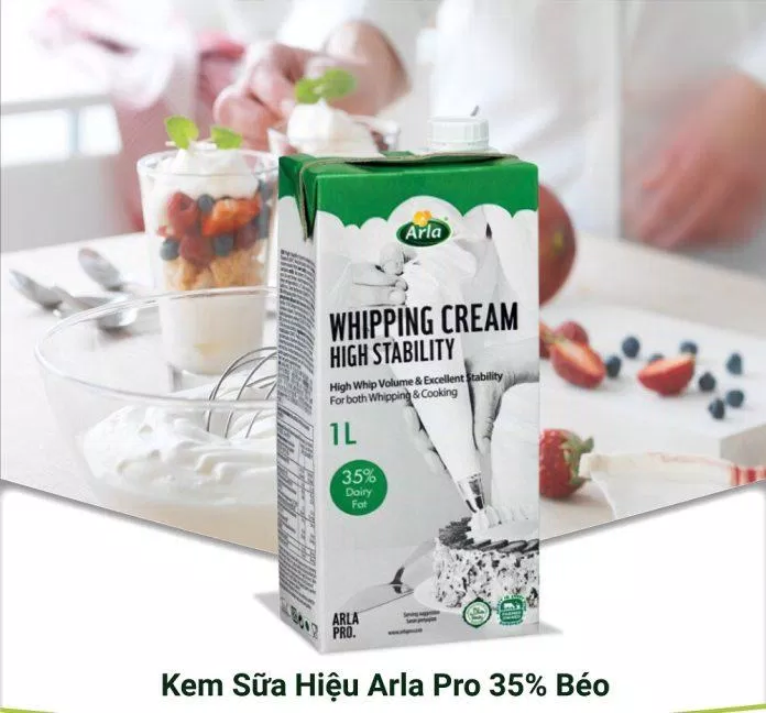 TOP whipping cream chất lượng, được yêu thích nhất hiện nay. (Ảnh: Internet)
