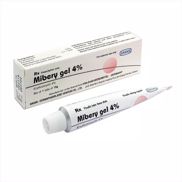 Thuốc trị mụn Mibery Gel 4% (ảnh: internet)