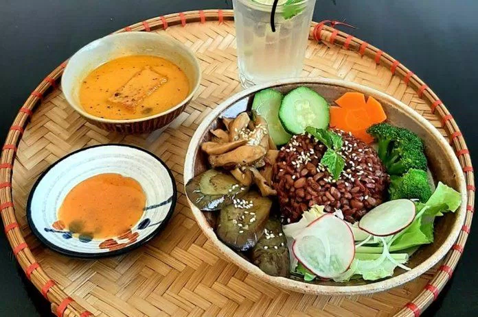 Món cơm chay của nhà hàng. (Ảnh: Internet)