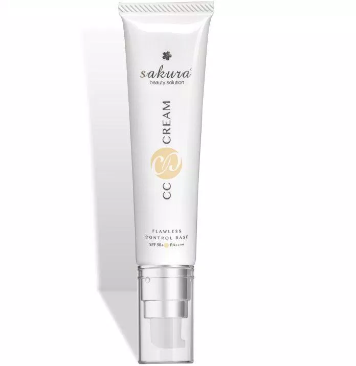 Kem trang điểm chống nắng Sakura CC Cream Flawless Control Base