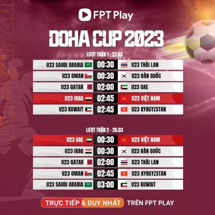 Lịch thi đấu Doha Cup 2023 (Ảnh: Internet) Lịch thi đấu Doha Cup 2023 (Ảnh: Internet)