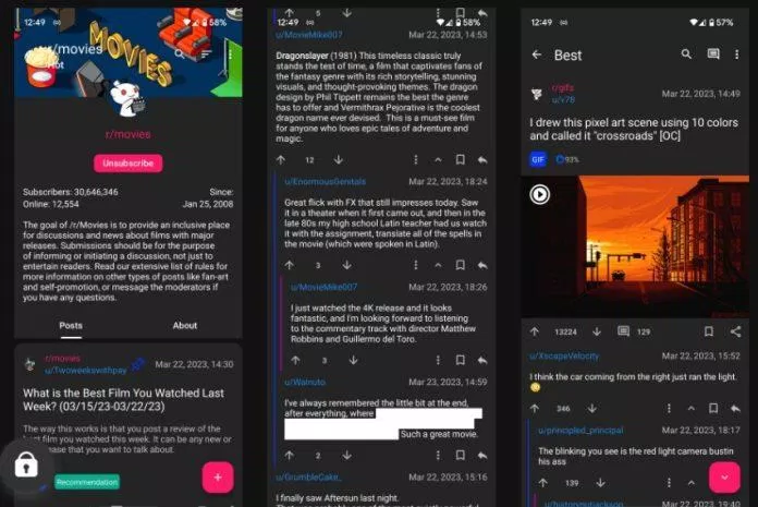 Ứng dụng Infinity for reddit (Ảnh: Internet) Ứng dụng Infinity for reddit (Ảnh: Internet)