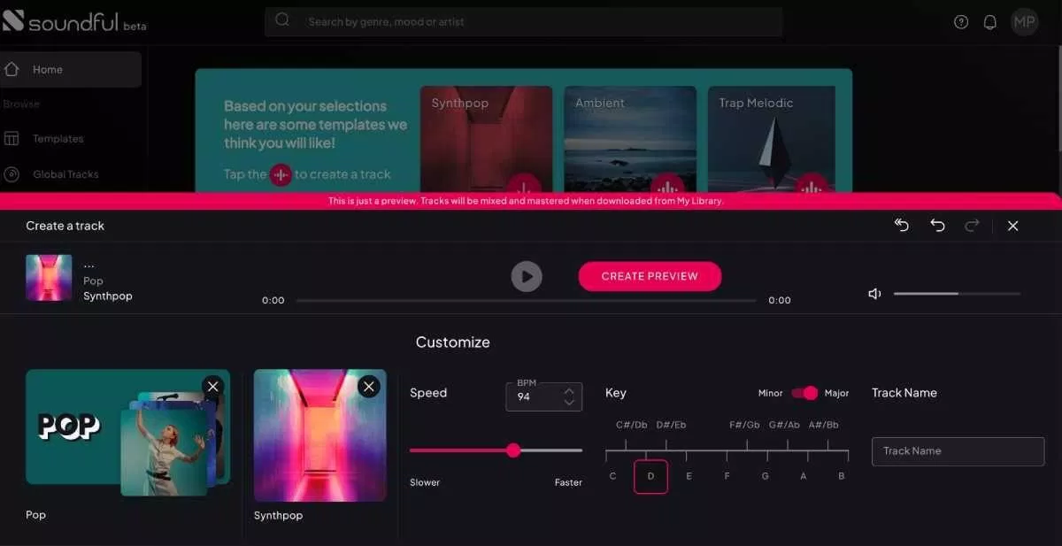 Công cụ AI tạo nhạc Soundful (Ảnh: Internet) Công cụ AI tạo nhạc Soundful (Ảnh: Internet)