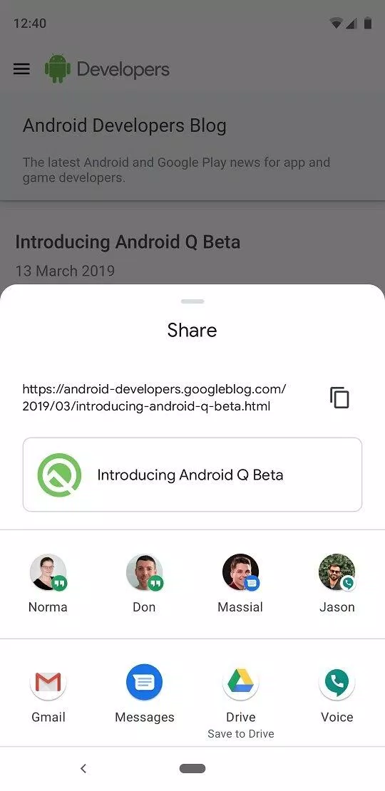 Bảng chia sẻ được đổi mới trong Android 14 (Ảnh: Internet) Bảng chia sẻ được đổi mới trong Android 14 (Ảnh: Internet)