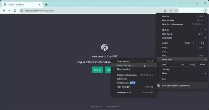 Tạo shortcut cho ChatGPT trong trình duyệt Chrome (Ảnh: Internet) Tạo shortcut cho ChatGPT trong trình duyệt Chrome (Ảnh: Internet)