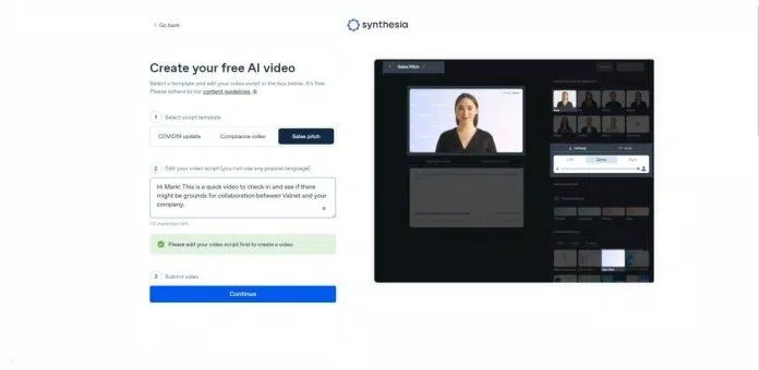 Công cụ AI Synthesia tạo video từ văn bản (Ảnh: Internet) Công cụ AI Synthesia tạo video từ văn bản (Ảnh: Internet)
