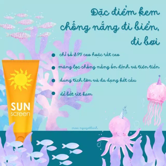 Các sản phẩm kem chống nắng đi biển thường đòi hỏi những yêu cầu tiêu chuẩn tương đối cao (Ảnh: internet)