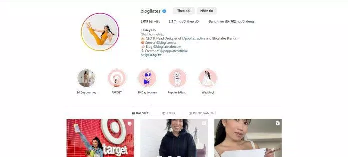 Instagram chính thức của Cassey Ho (Ảnh: Internet) Instagram chính thức của Cassey Ho (Ảnh: Internet)