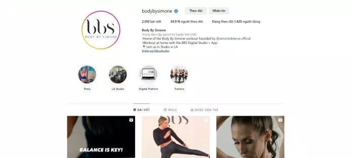 Instagram chính thức của Simone De La Rue (Ảnh: Internet) Instagram chính thức của Simone De La Rue (Ảnh: Internet)