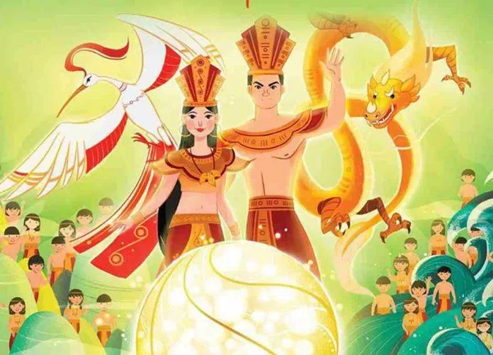 Truyền thuyết Lạc Long Quân - Âu Cơ. (Ảnh: Internet) Truyền thuyết Lạc Long Quân - Âu Cơ. (Ảnh: Internet)