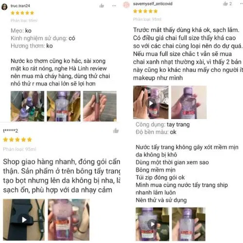 Chai tẩy trang này nhận được nhiều nhận xét tích cực từ người dùng ( nguồn: Internet )