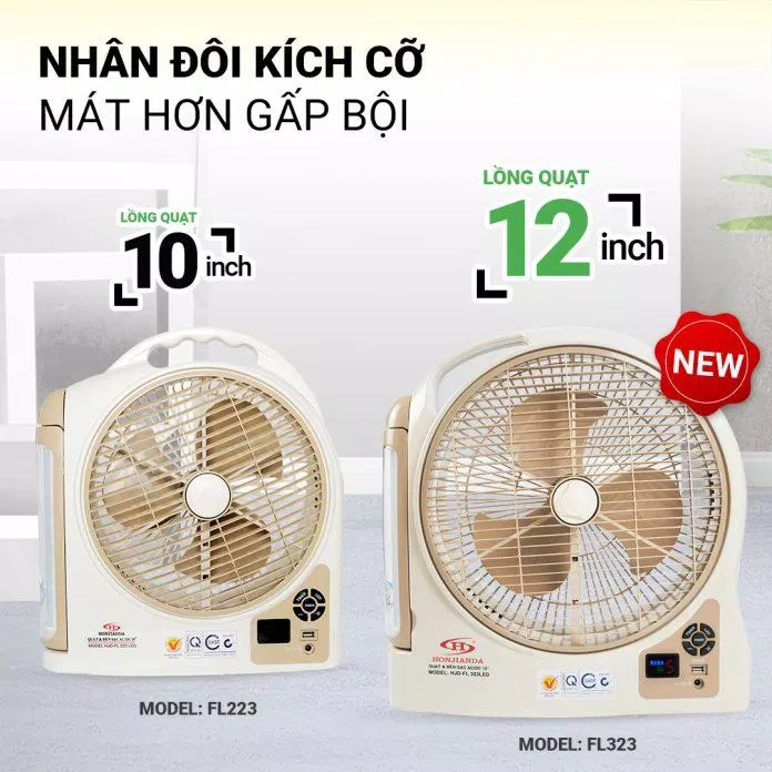 Các thương hiệu quạt tích điện uy tín, được tin dùng nhất. (Ảnh: Internet)
