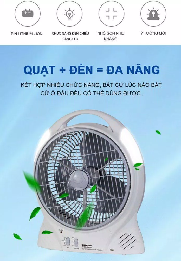 Các thương hiệu quạt tích điện uy tín, được tin dùng nhất. (Ảnh: Internet)