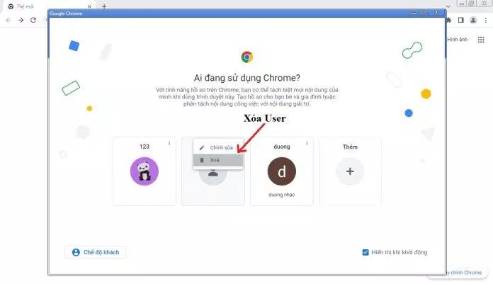 Xóa User (Ảnh: BlogAnChoi) Xóa User (Ảnh: BlogAnChoi)