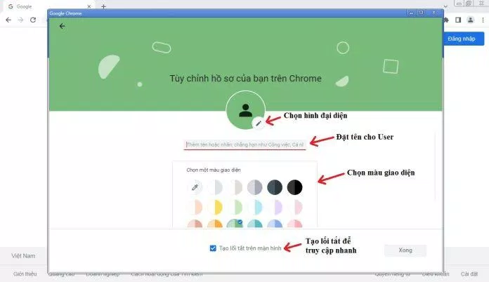 Hướng dẫn tạo User trong trình duyệt Chrome (Ảnh: BlogAnChoi) Hướng dẫn tạo User trong trình duyệt Chrome (Ảnh: BlogAnChoi)