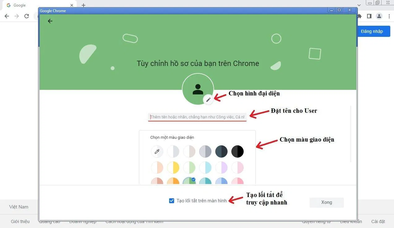 Hướng dẫn tạo User trong trình duyệt Chrome (Ảnh: BlogAnChoi) Hướng dẫn tạo User trong trình duyệt Chrome (Ảnh: BlogAnChoi)