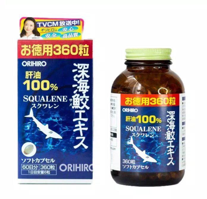 Viên uống dầu gan cá mập Squalene Orihiro (Ảnh: Internet).