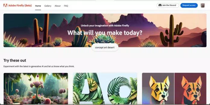 Công cụ AI mới Adobe Firefly (Ảnh: Internet) Công cụ AI mới Adobe Firefly (Ảnh: Internet)