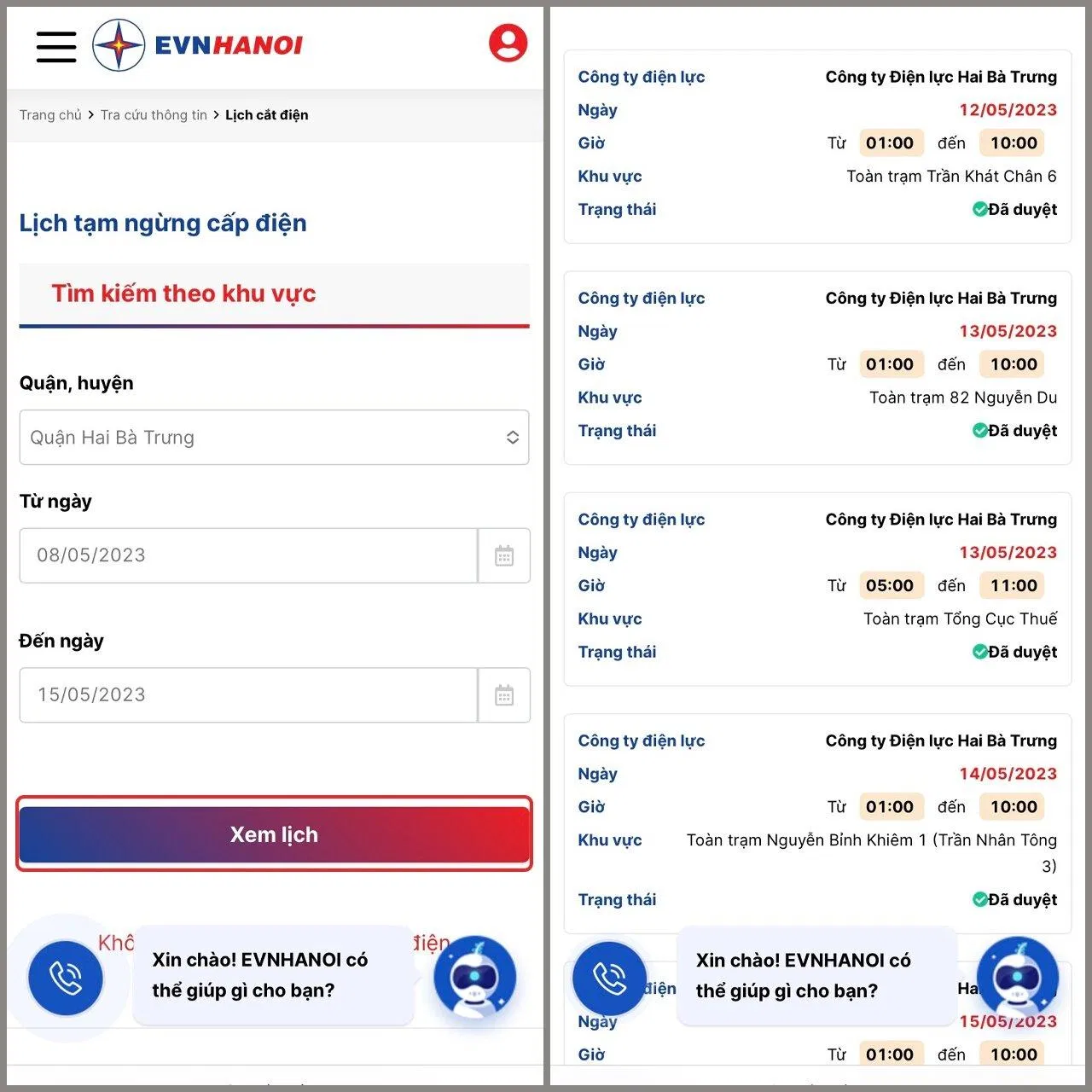 Tra cứu lịch cúp điện trên máy tính (Ảnh: Internet) Tra cứu lịch cúp điện trên máy tính (Ảnh: Internet)