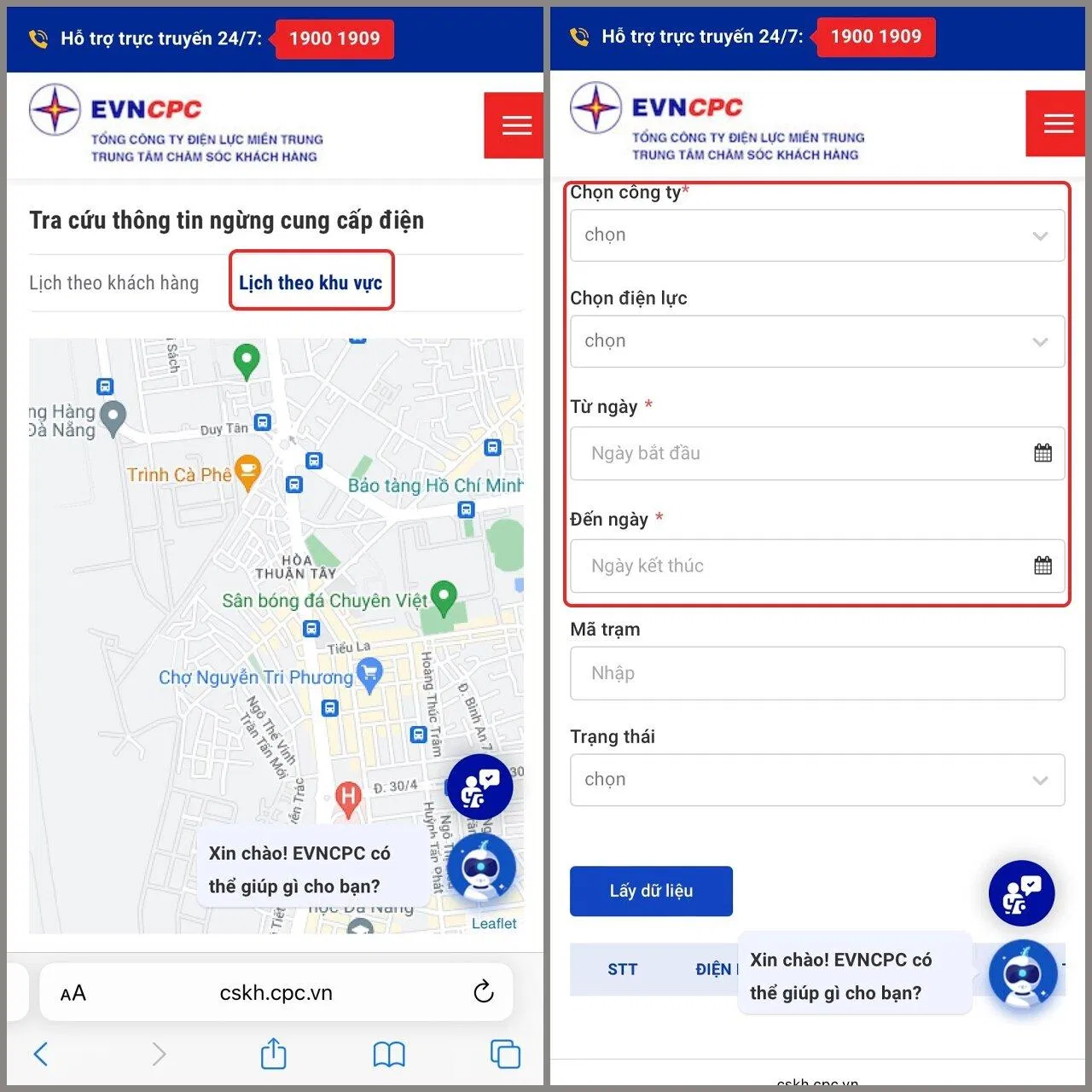 Tra cứu lịch cúp điện miền Trung (Ảnh: Internet)