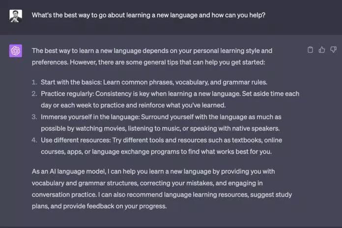 Bắt đầu học ngoại ngữ với ChatGPT Plus (Ảnh: Internet)