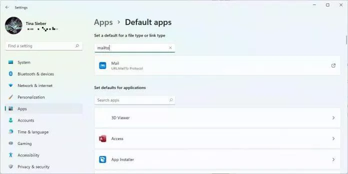 Cài đặt ứng dụng mặc định trong Windows 11 (Ảnh: Internet) Cài đặt ứng dụng mặc định trong Windows 11 (Ảnh: Internet)