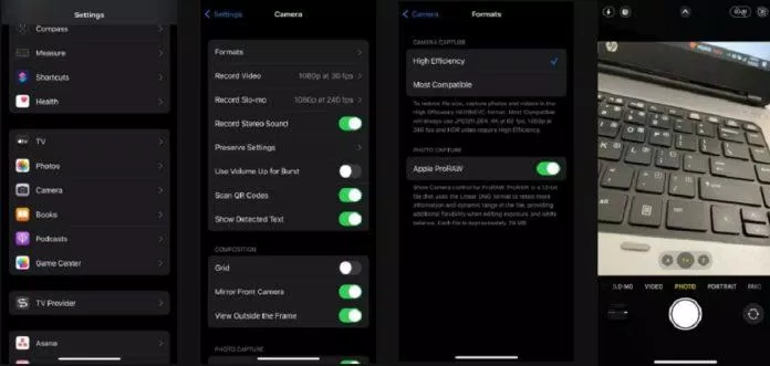 Bật chế độ ProRAW khi chụp ảnh trên iPhone (Ảnh: Internet) Bật chế độ ProRAW khi chụp ảnh trên iPhone (Ảnh: Internet)