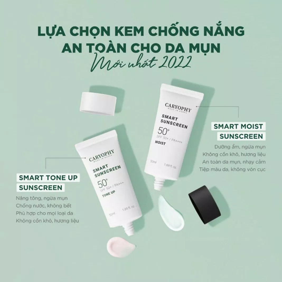 Hai kem chống nắng Caryophy tốt nhất hiện nay (Ảnh: Internet)