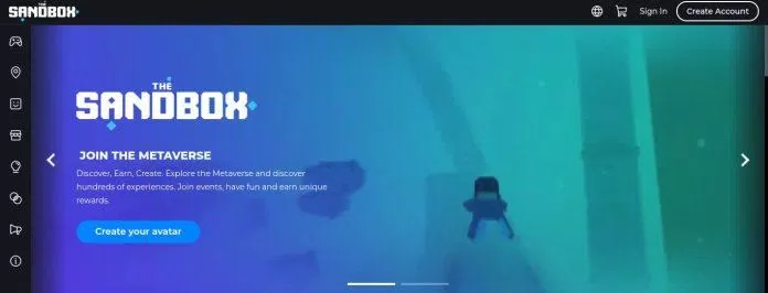 Nền tảng metaverse The Sandbox (Ảnh: Internet) Nền tảng metaverse The Sandbox (Ảnh: Internet)